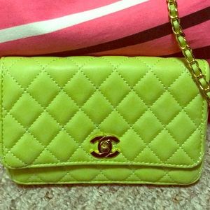 Lime green purse